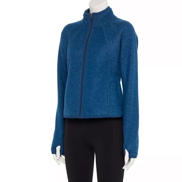 Tek Gear® Micro Fleece Jacket Blue Crayon NWT IN PACKAGE - Picture 1 of 4